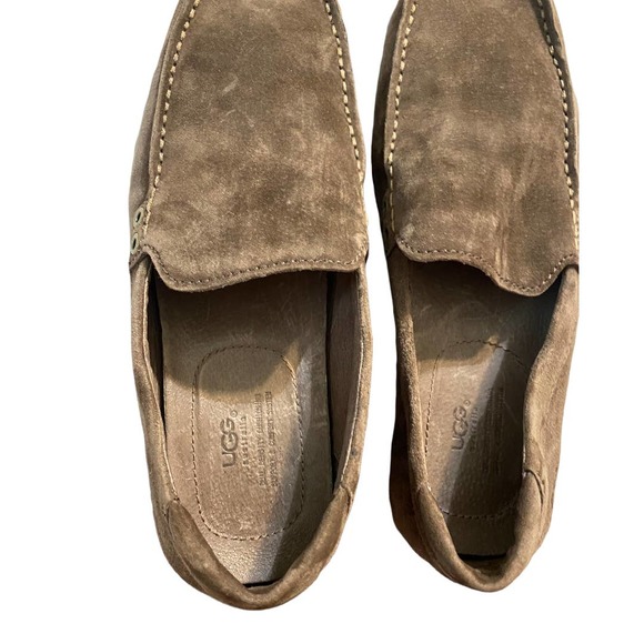 UGG Australia Ballard brown leather slip on dressy casual loafers size 10 - Picture 14 of 15